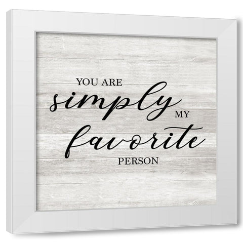 Simply Favorite White Modern Wood Framed Art Print by Carpentieri, Natalie