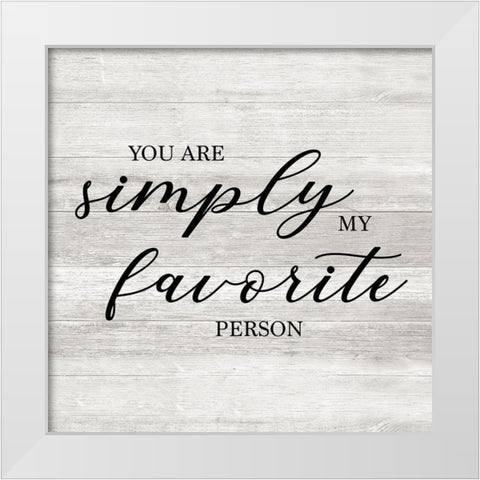 Simply Favorite White Modern Wood Framed Art Print by Carpentieri, Natalie