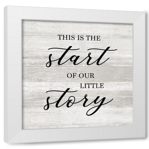 Story Start White Modern Wood Framed Art Print by Carpentieri, Natalie