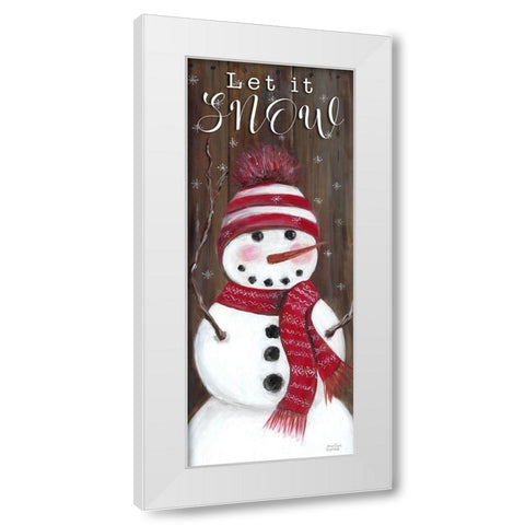 Let It Snow White Modern Wood Framed Art Print by Dunlap, Marilyn