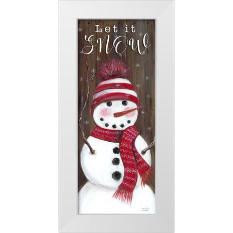 Let It Snow White Modern Wood Framed Art Print by Dunlap, Marilyn