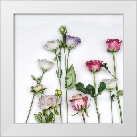 Fleur Moderne II White Modern Wood Framed Art Print by Weisz, Irene