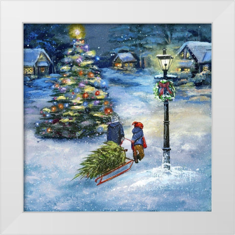 The Perfect Tree White Modern Wood Framed Art Print by Brooks, Donna