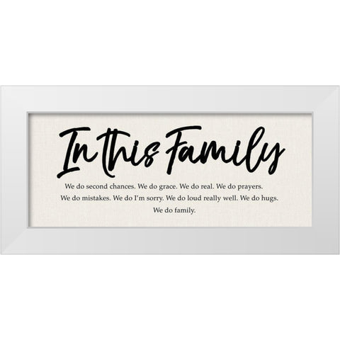In this Family White Modern Wood Framed Art Print by CAD Designs