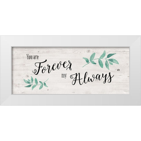 Forever Always White Modern Wood Framed Art Print by Murray, Amanda