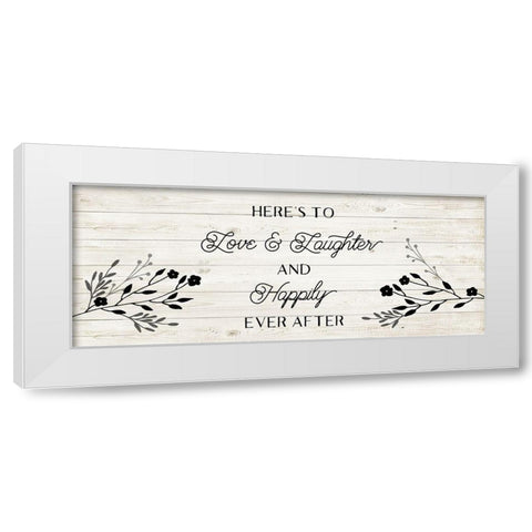 Happily Ever After White Modern Wood Framed Art Print by Murray, Amanda