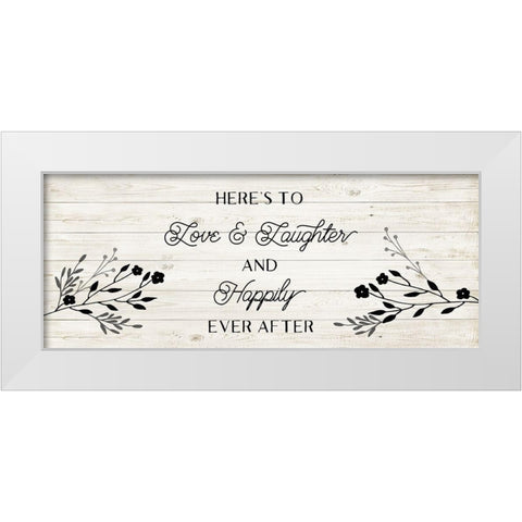 Happily Ever After White Modern Wood Framed Art Print by Murray, Amanda