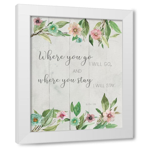 Where You Go White Modern Wood Framed Art Print by Robinson, Carol