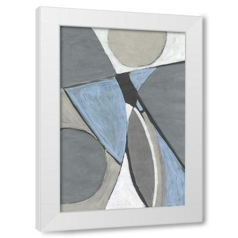 A Soft Jeweled Geometric I White Modern Wood Framed Art Print by Pattinian, Merri