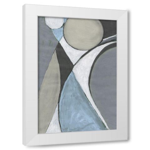 A Soft Jeweled Geometric II White Modern Wood Framed Art Print by Pattinian, Merri