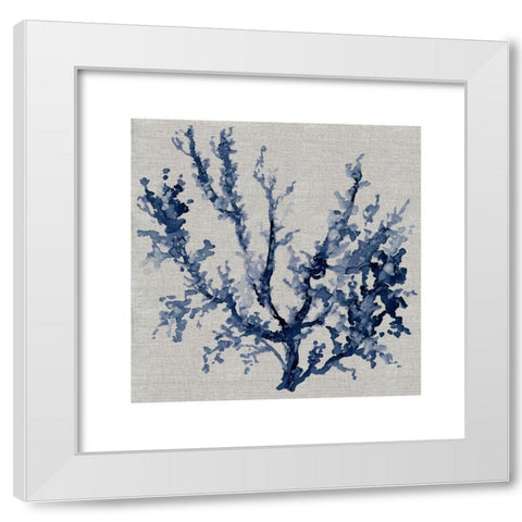 Linen Sea Coral III White Modern Wood Framed Art Print by Robinson, Carol