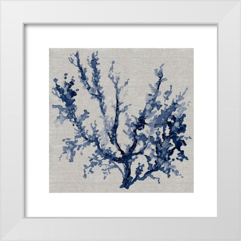 Linen Sea Coral III White Modern Wood Framed Art Print by Robinson, Carol