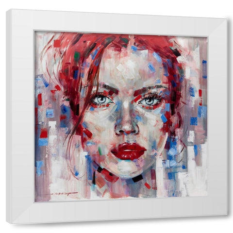 Hot Pop Girl III White Modern Wood Framed Art Print by Orme, E. Anthony
