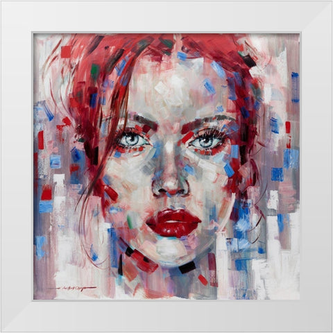 Hot Pop Girl III White Modern Wood Framed Art Print by Orme, E. Anthony