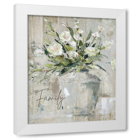 Country Bouquet White Modern Wood Framed Art Print by Robinson, Carol