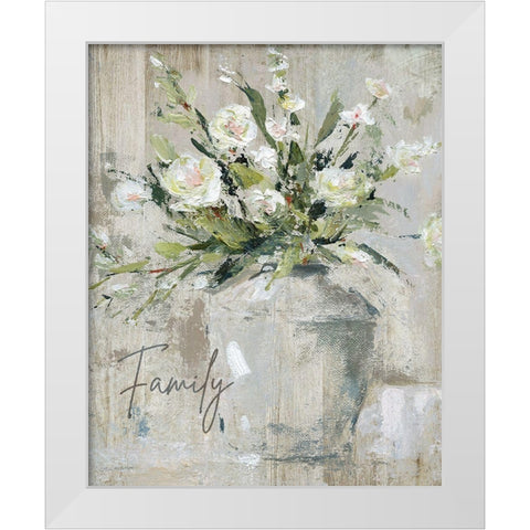 Country Bouquet White Modern Wood Framed Art Print by Robinson, Carol