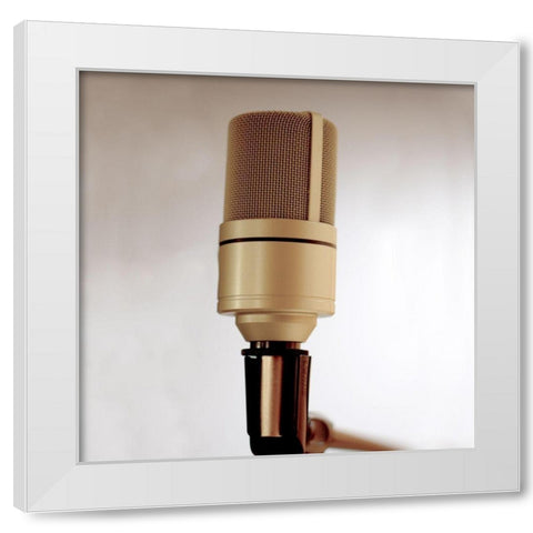 Mic I White Modern Wood Framed Art Print by Craven, Katrina