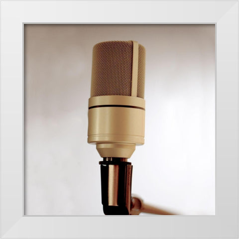 Mic I White Modern Wood Framed Art Print by Craven, Katrina
