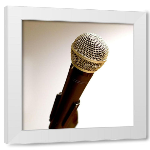 Mic II White Modern Wood Framed Art Print by Craven, Katrina