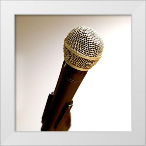 Mic II White Modern Wood Framed Art Print by Craven, Katrina