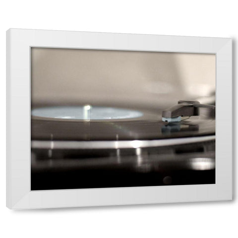 Record Player White Modern Wood Framed Art Print by Craven, Katrina