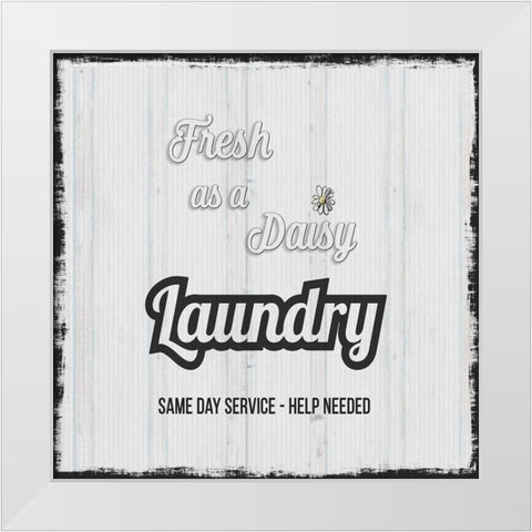 Fresh as a Daisy White Modern Wood Framed Art Print by Jill, Susan