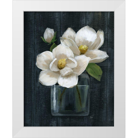 Chalkboard Beauty I White Modern Wood Framed Art Print by Nan