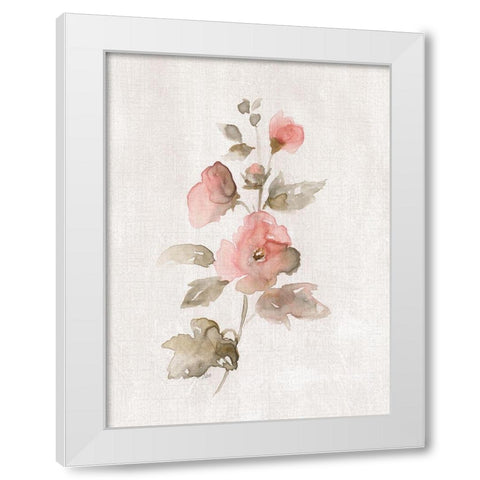 Blushing Sweetly I White Modern Wood Framed Art Print by Nan