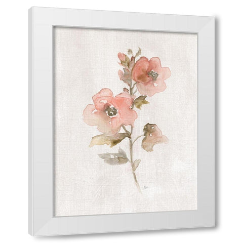 Blushing Sweetly II White Modern Wood Framed Art Print by Nan