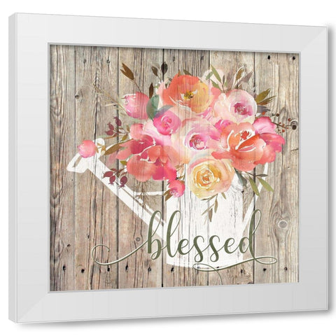 Blessed Bouquet White Modern Wood Framed Art Print by Donovan, Kelly