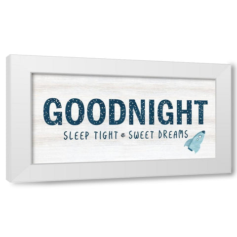 Sleep Tight Sweet Dreams White Modern Wood Framed Art Print by Carpentieri, Natalie