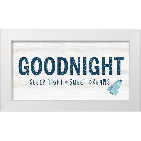 Sleep Tight Sweet Dreams White Modern Wood Framed Art Print by Carpentieri, Natalie