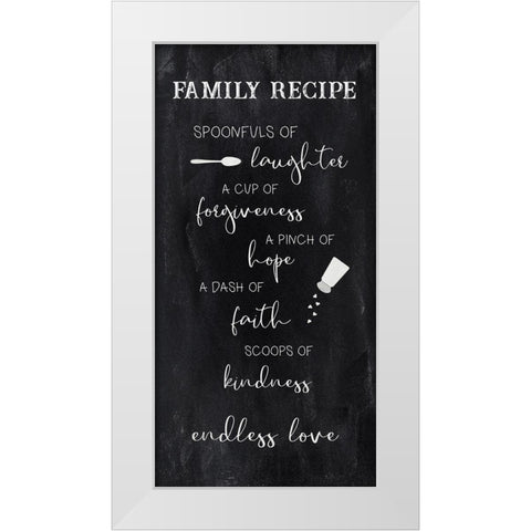 Family Recipe White Modern Wood Framed Art Print by Robinson, Carol