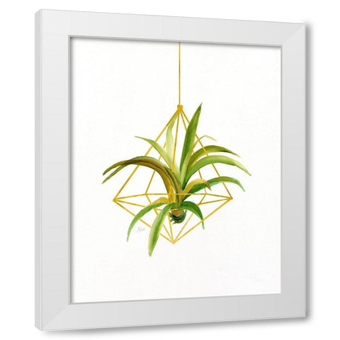 Hanging Airplant I White Modern Wood Framed Art Print by Nan