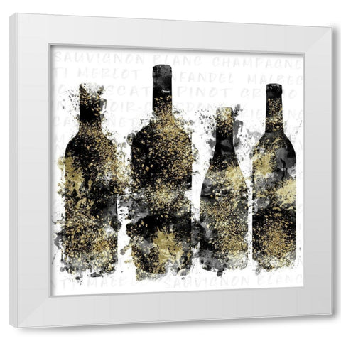 Splash of Wine II White Modern Wood Framed Art Print by Carpentieri, Natalie