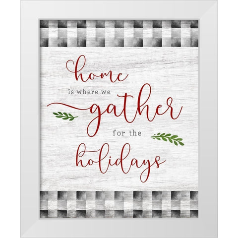 Home Holidays White Modern Wood Framed Art Print by Carpentieri, Natalie
