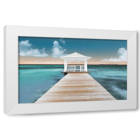 Nassau Point White Modern Wood Framed Art Print by Adams, Peter
