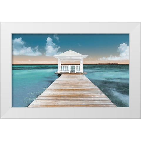 Nassau Point White Modern Wood Framed Art Print by Adams, Peter