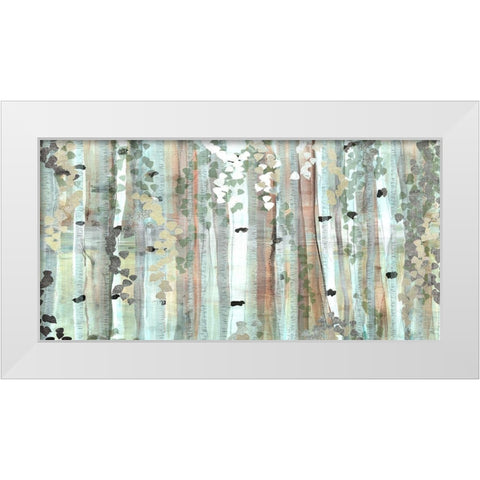 Spring Birch Meadow White Modern Wood Framed Art Print by Jill, Susan