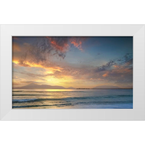 Share the Sunset White Modern Wood Framed Art Print by Calascibetta, Mike