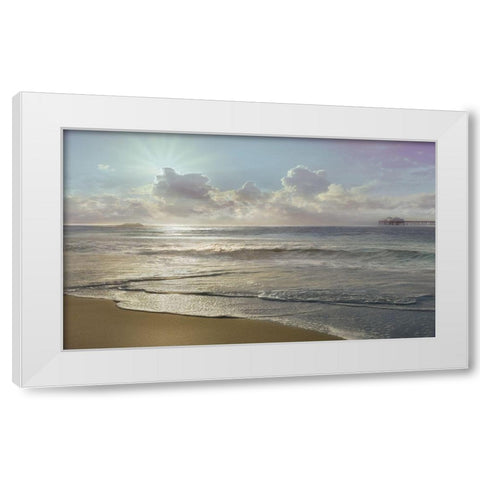 Westside Beach White Modern Wood Framed Art Print by Calascibetta, Mike
