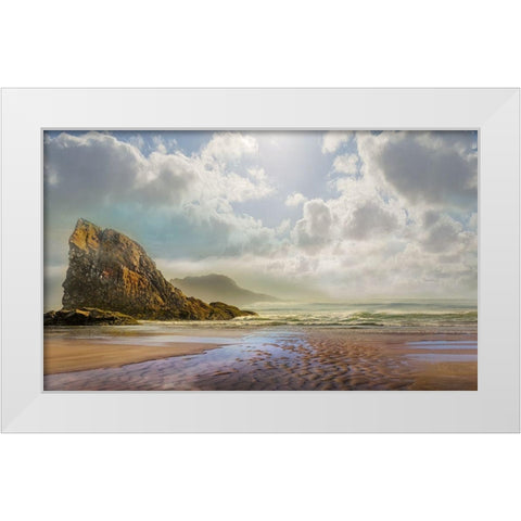 Meeting the Sky White Modern Wood Framed Art Print by Calascibetta, Mike