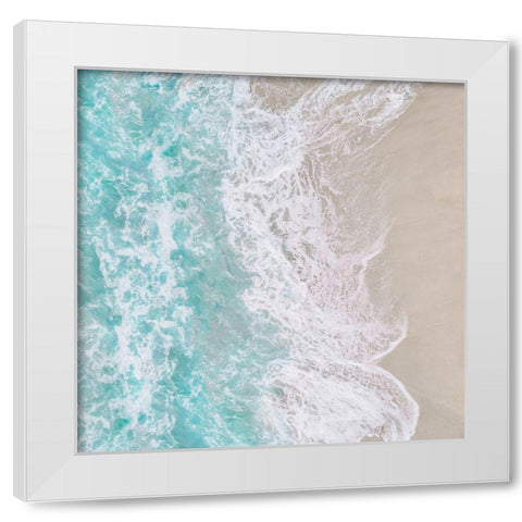Crashing Tides White Modern Wood Framed Art Print by Carpentieri, Natalie