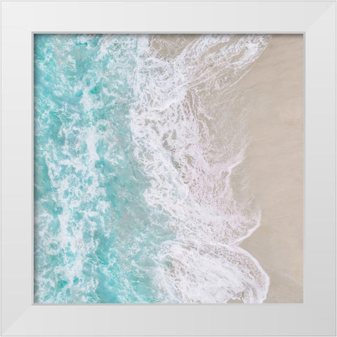 Crashing Tides White Modern Wood Framed Art Print by Carpentieri, Natalie
