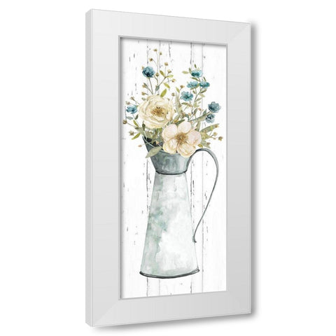 Farmhouse Flower Bouquet II White Modern Wood Framed Art Print by Robinson, Carol