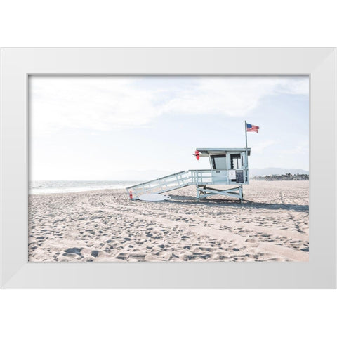 Beach Patrol White Modern Wood Framed Art Print by Carpentieri, Natalie