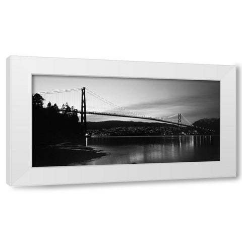Lions Gate Inlet White Modern Wood Framed Art Print by Souders, Paul