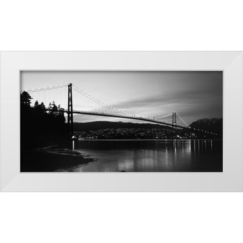 Lions Gate Inlet White Modern Wood Framed Art Print by Souders, Paul