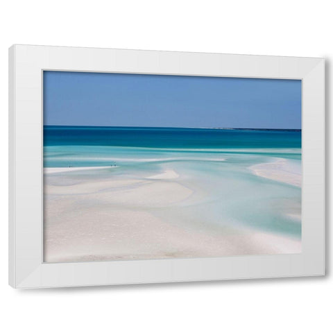 White Sands White Modern Wood Framed Art Print by Herbig, David