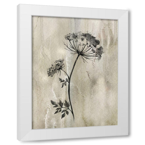 Sumi-e Silhouette I White Modern Wood Framed Art Print by Knutsen, Conrad
